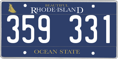RI license plate 359331