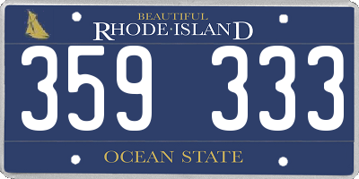 RI license plate 359333