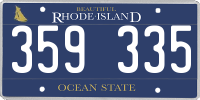 RI license plate 359335