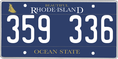 RI license plate 359336