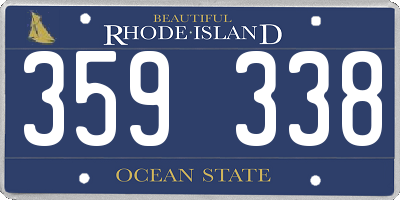 RI license plate 359338