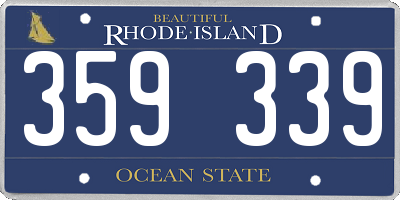 RI license plate 359339