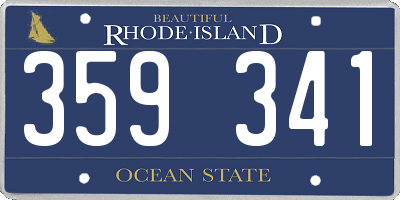 RI license plate 359341