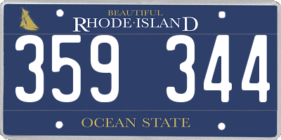 RI license plate 359344