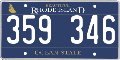 RI license plate 359346