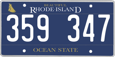 RI license plate 359347
