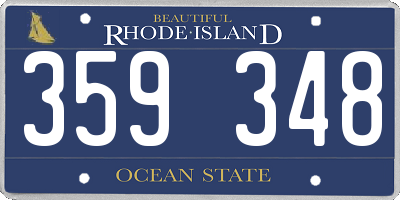 RI license plate 359348