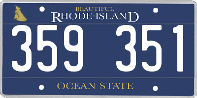 RI license plate 359351