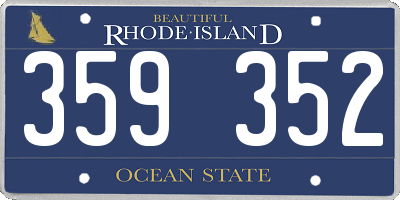RI license plate 359352