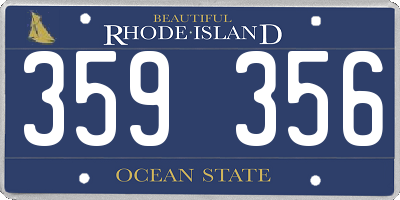 RI license plate 359356
