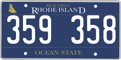 RI license plate 359358