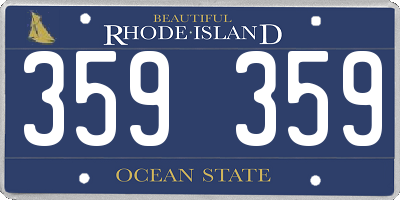 RI license plate 359359