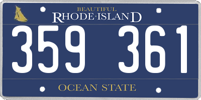 RI license plate 359361