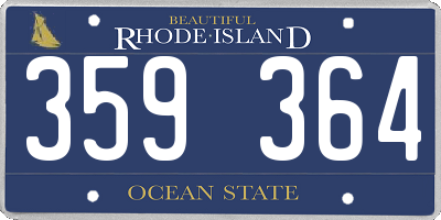 RI license plate 359364