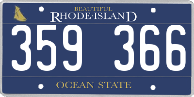 RI license plate 359366