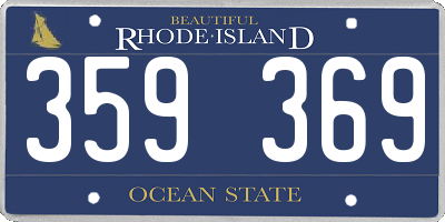 RI license plate 359369