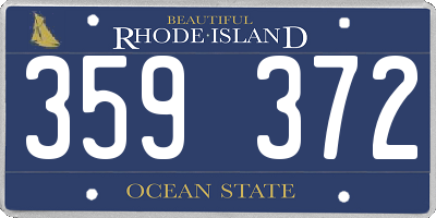 RI license plate 359372