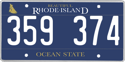 RI license plate 359374