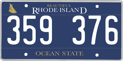 RI license plate 359376