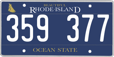 RI license plate 359377