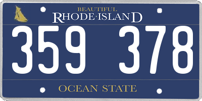 RI license plate 359378