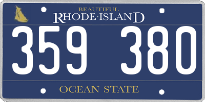 RI license plate 359380