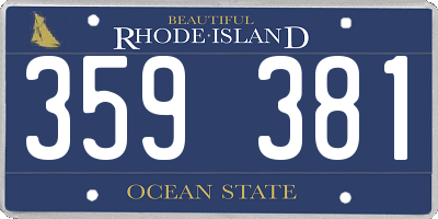 RI license plate 359381
