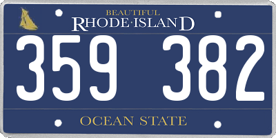RI license plate 359382