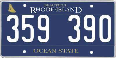 RI license plate 359390