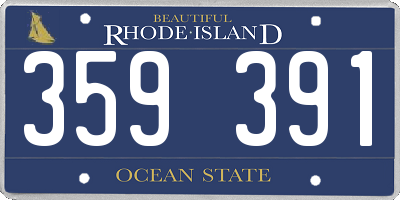 RI license plate 359391