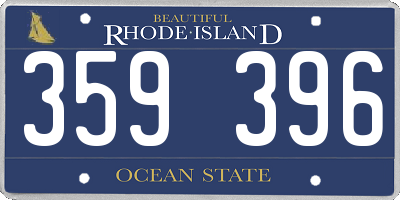 RI license plate 359396
