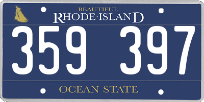 RI license plate 359397