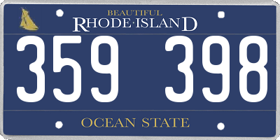 RI license plate 359398