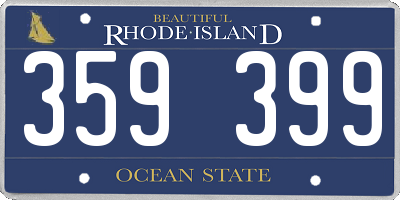 RI license plate 359399