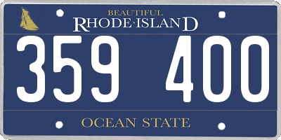 RI license plate 359400