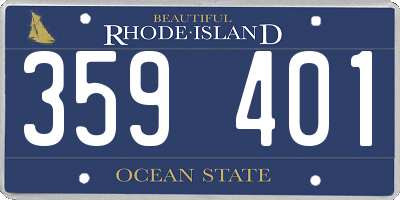 RI license plate 359401