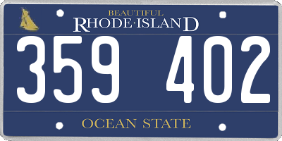 RI license plate 359402