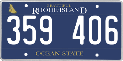 RI license plate 359406