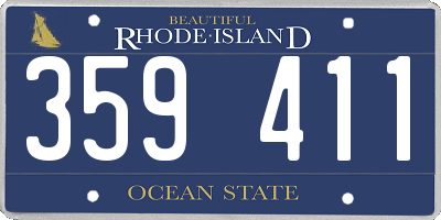RI license plate 359411