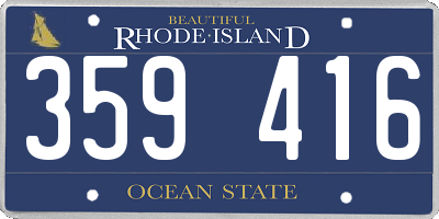 RI license plate 359416