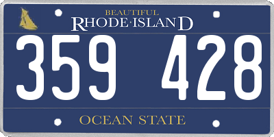 RI license plate 359428