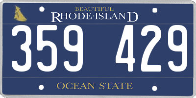 RI license plate 359429