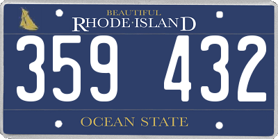RI license plate 359432