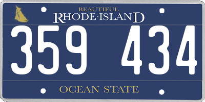RI license plate 359434
