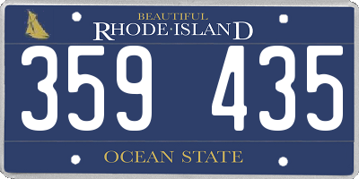 RI license plate 359435