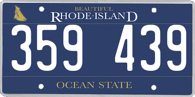 RI license plate 359439