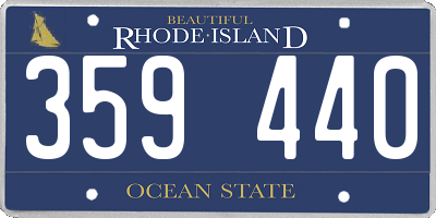 RI license plate 359440