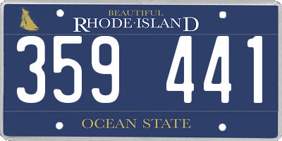 RI license plate 359441