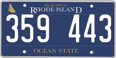 RI license plate 359443