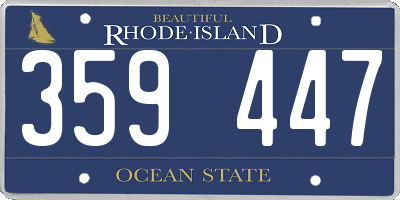 RI license plate 359447